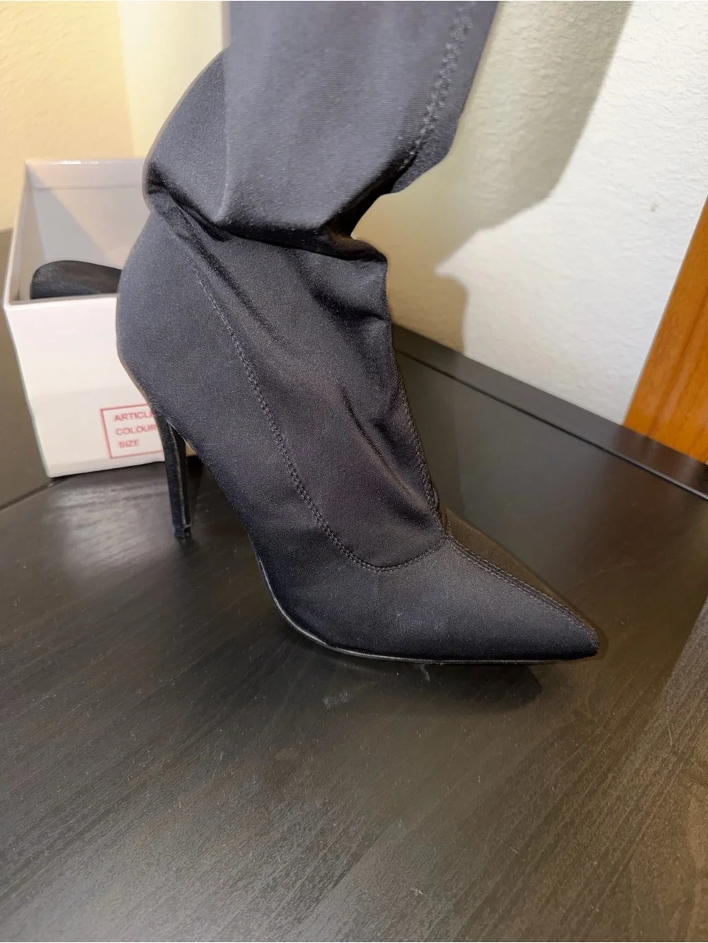 Black Over-the-Knee Stiletto Boots